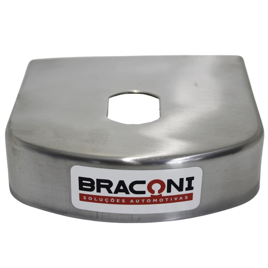 Capa Proteção 100mm Para Engate Reboque Acabamento Inox