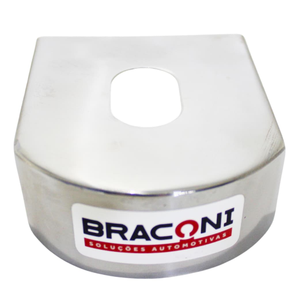 Capa Proteção 80mm Para Engate Reboque Acabamento Inox