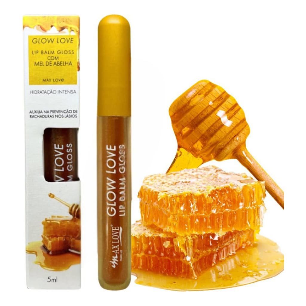 Gloss com Mel de Abelha Manteiga de Karite Extrato de Propolis Max Love