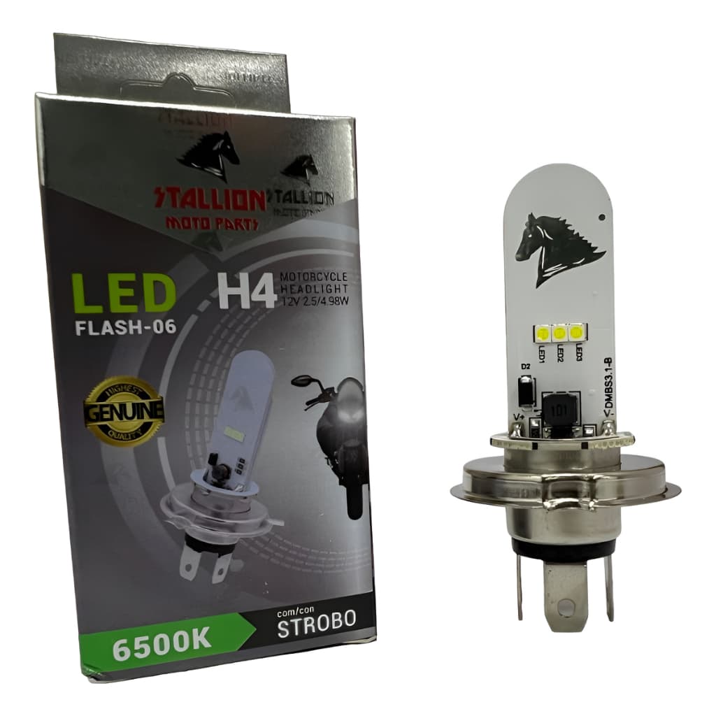 Lâmpada Led H4 Strobo Branca 6500k Start Titan Cg Stallion