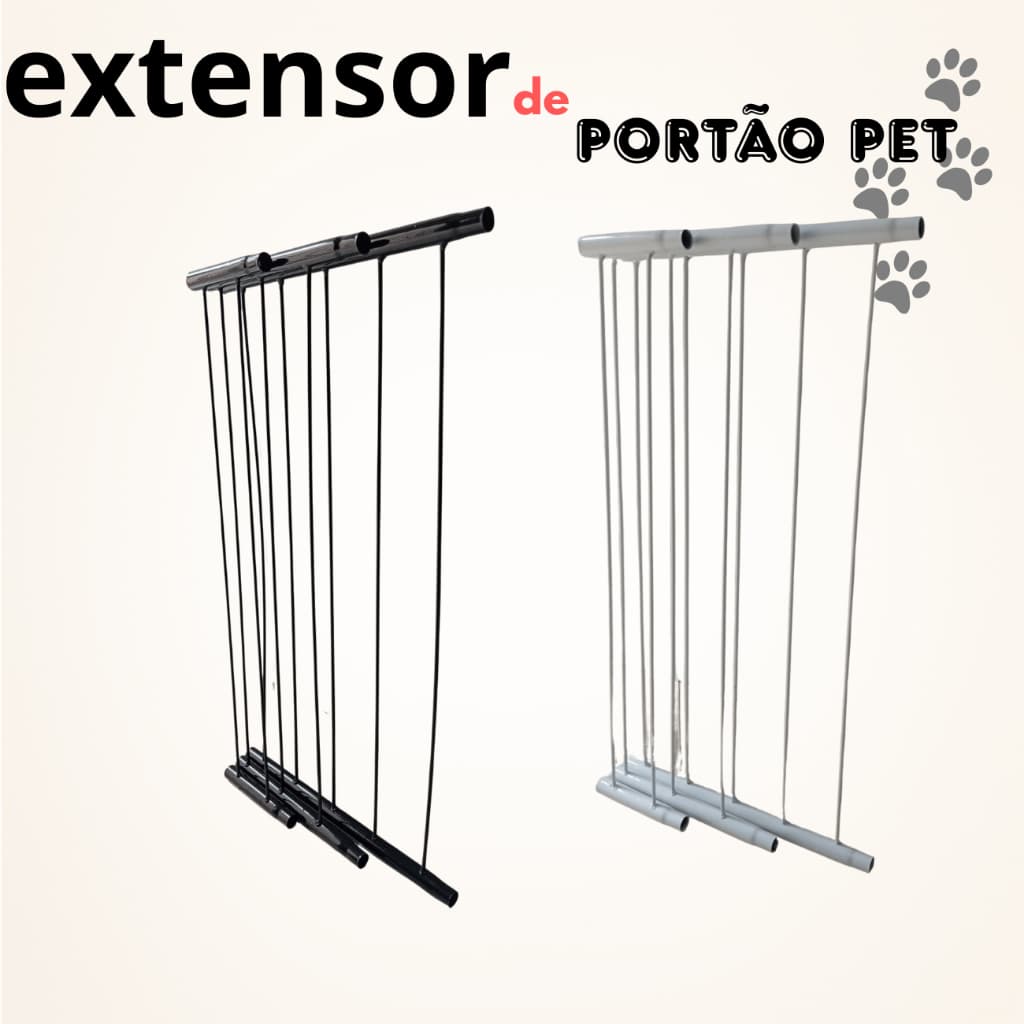 Extensor de Portão Pet – 10cm, 20cm ou 30cm x 60cm | Amplia Portão de Segurança para Cães e Gatos