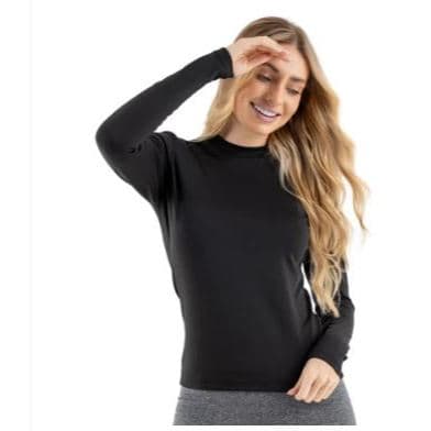 Blusa Feminina Térmica Gola Alta Manga Longa Uv 50 Segunda Pele Frio Calor
