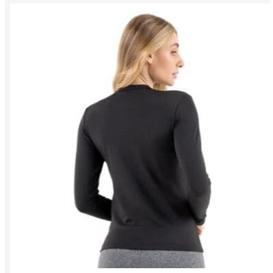 Blusa Feminina Manga Longa Cacharrel Gola Alta Segunda Pele Básica Suplex