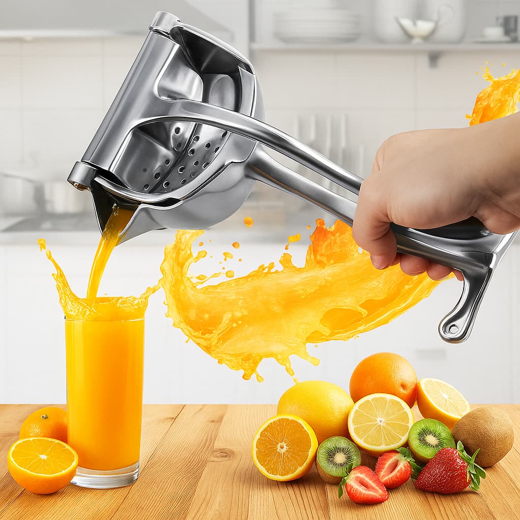Espremedor Manual De Alumínio Prático De Frutas Multifuncional Cozinha Espremer Frutas Sucos Aço