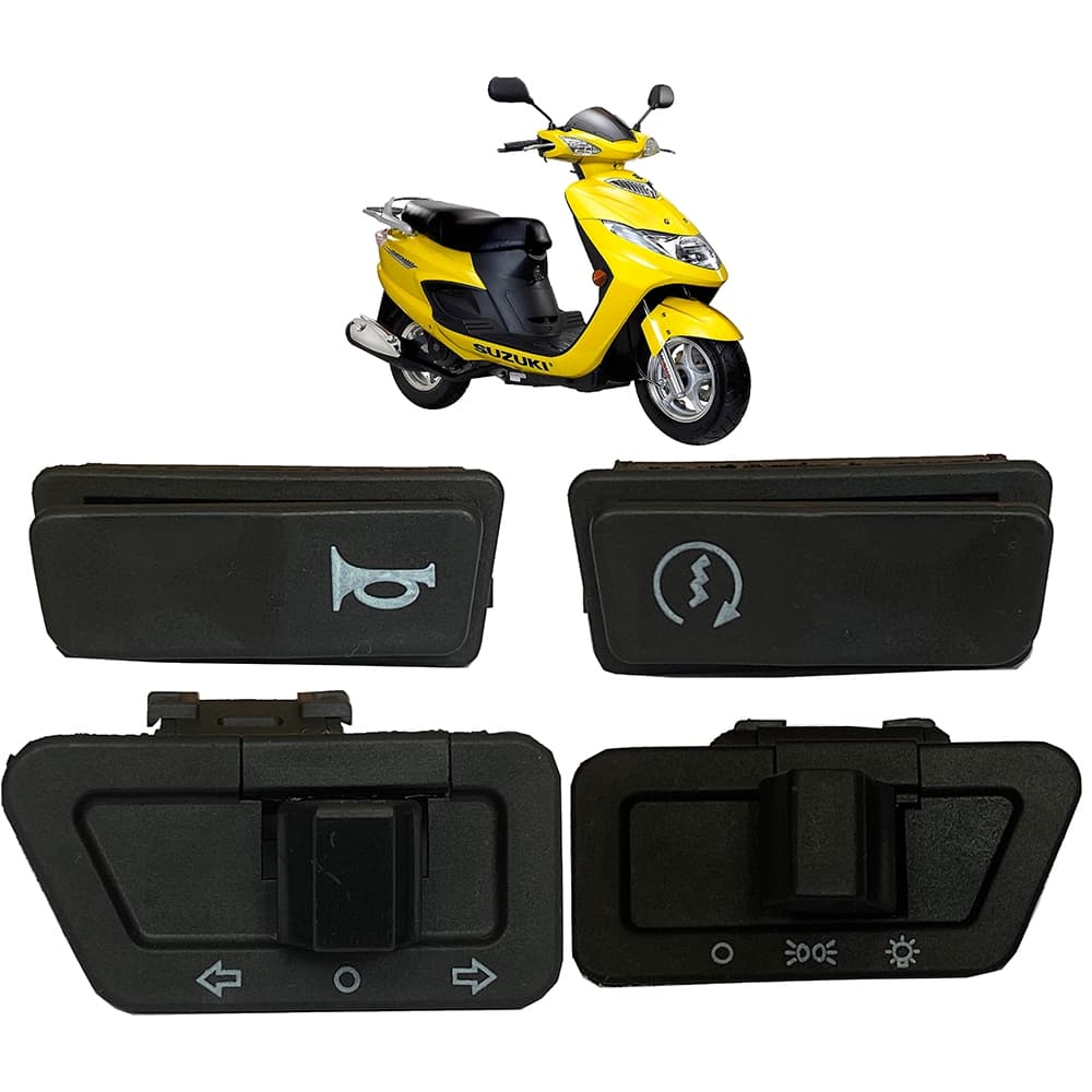 Kit Botões Suzuki Burgman 125 Farol Partida Buzina Setas