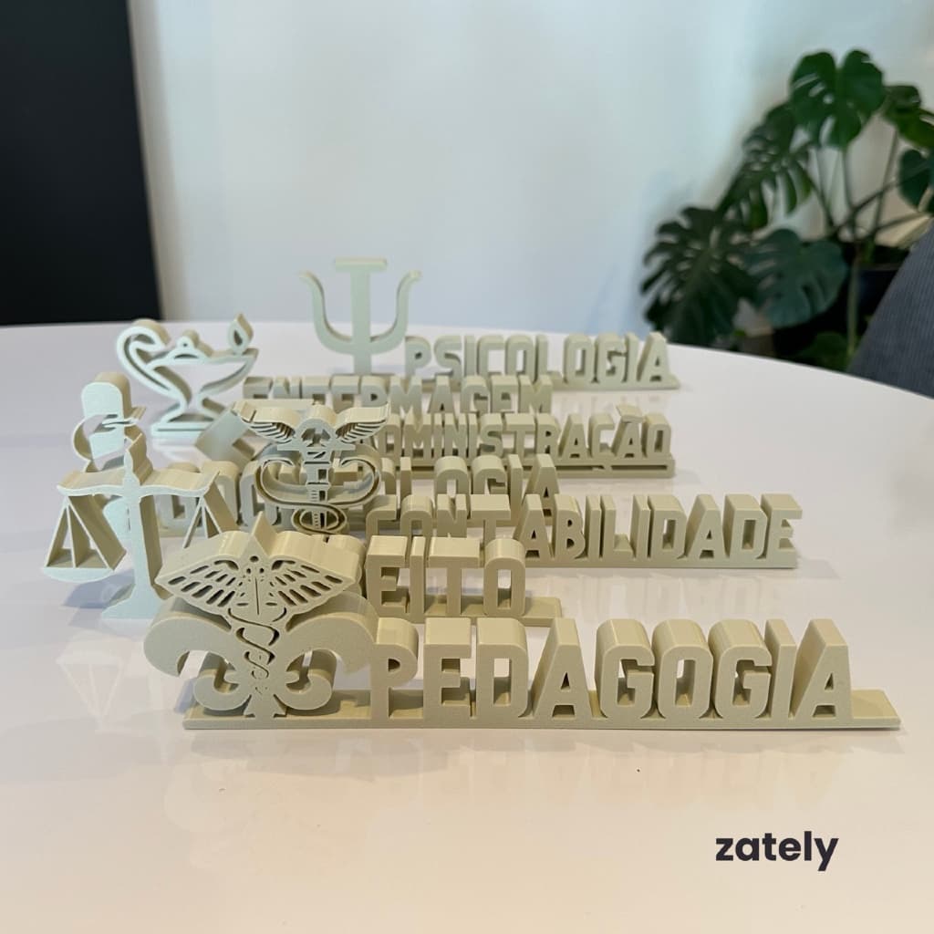 Enfeite Nome e Símbolo Profissão, Personalizado, Presente, Decoração - Zately