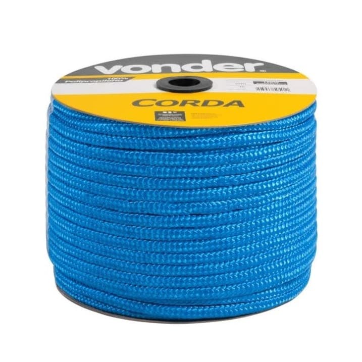 Corda multifilamento trançada 12,0 mm x 40 m, AZUL - VONDER