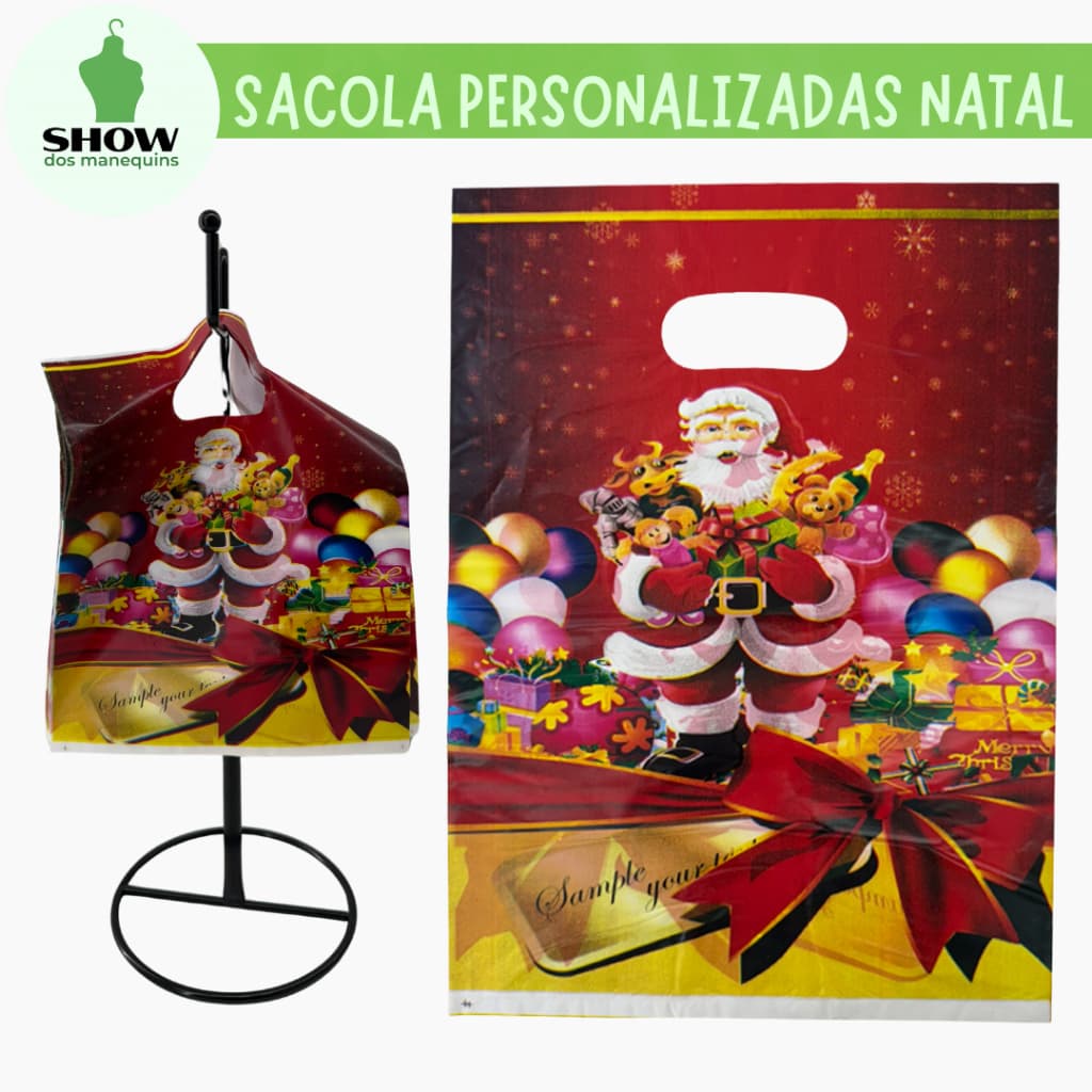 Sacola de Natal Personalizada – Embalagem para Presentes Diversos Tamanhos