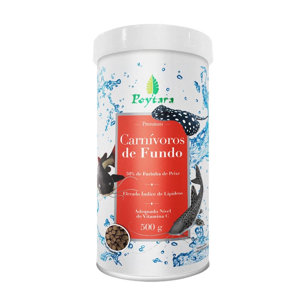 Ração Poytara Carnivoros De Fundo 500g