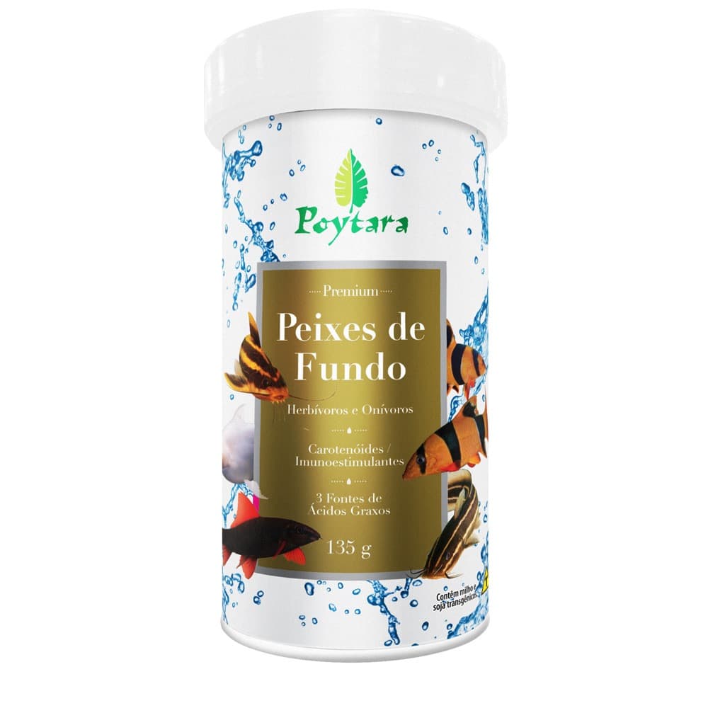 Raçao Peixes De Fundo Poytara 135g  Cascudo Botia Coridora