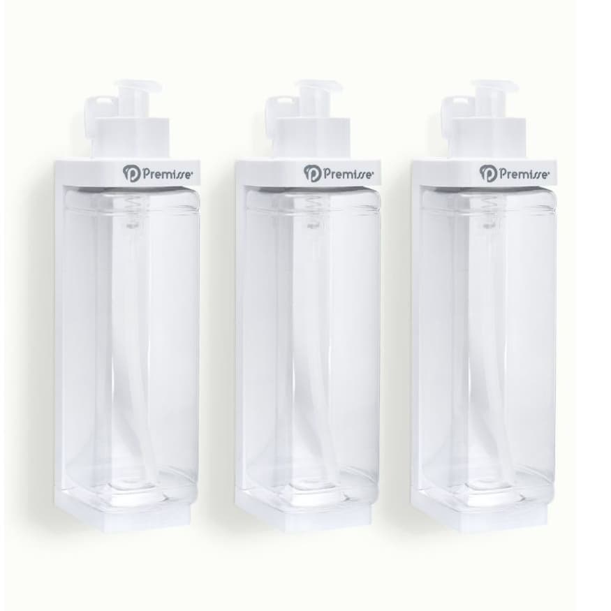 3 Dispensers BRANCO de Parede antifurto-porta shampoo, condicionador e sabonete/suporte  BanhoBoxChuveiro,Hotel,Airbnb