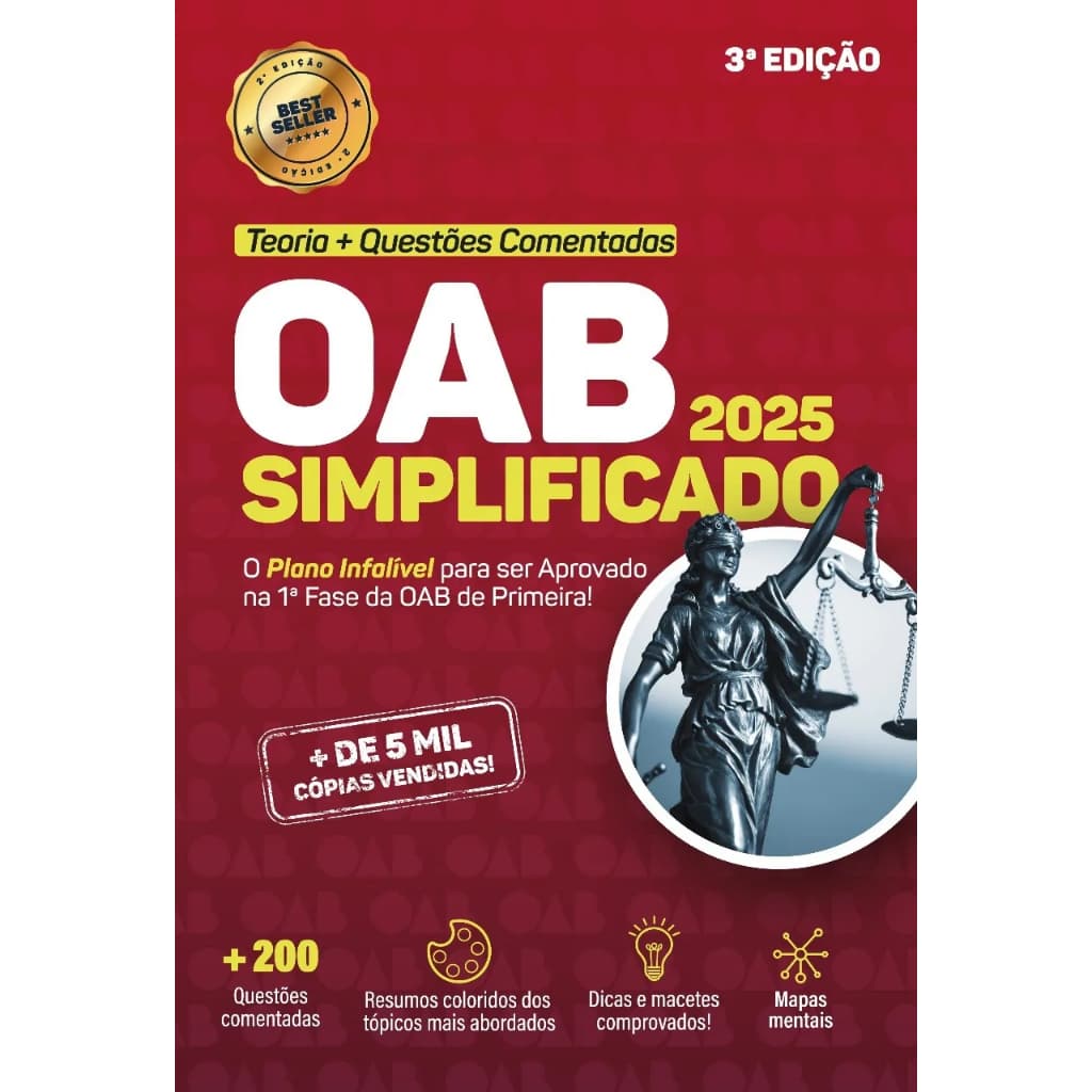 Kit OAB 1ª Fase 2025 – OAB Simplificado Exame 45 Preparação Completa
