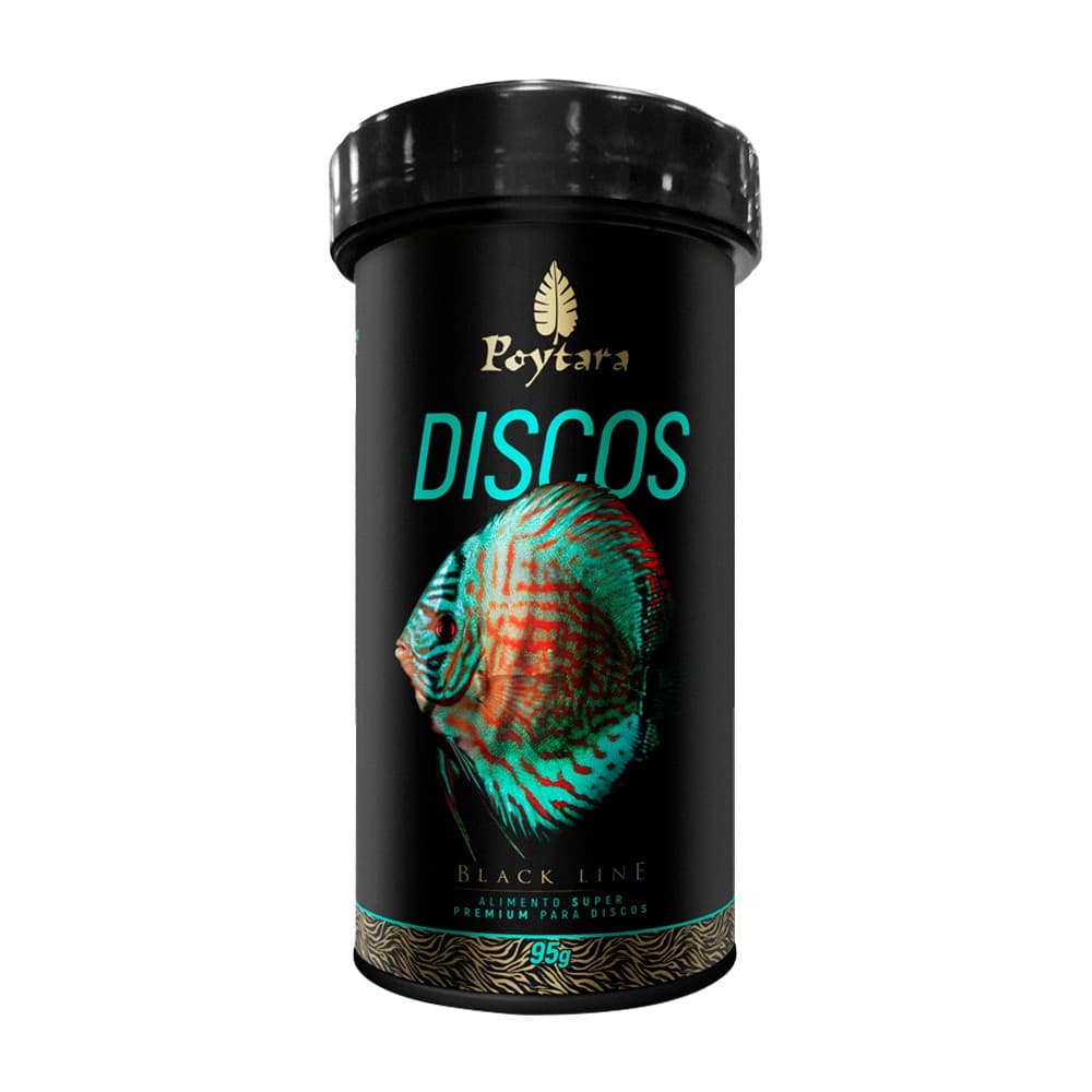 Ração Poytara Discos Black Line 95g Para Peixes