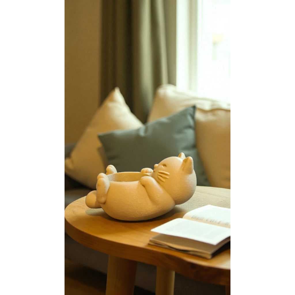 Vaso Pote Decorativo Gato