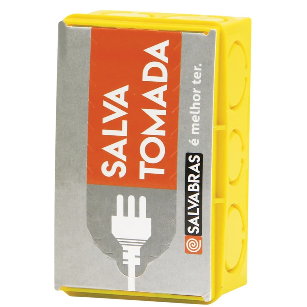 10 Salva Tomada 4x2 - proteção de tomada durante obra e reformas ou pinturas - Salvabras