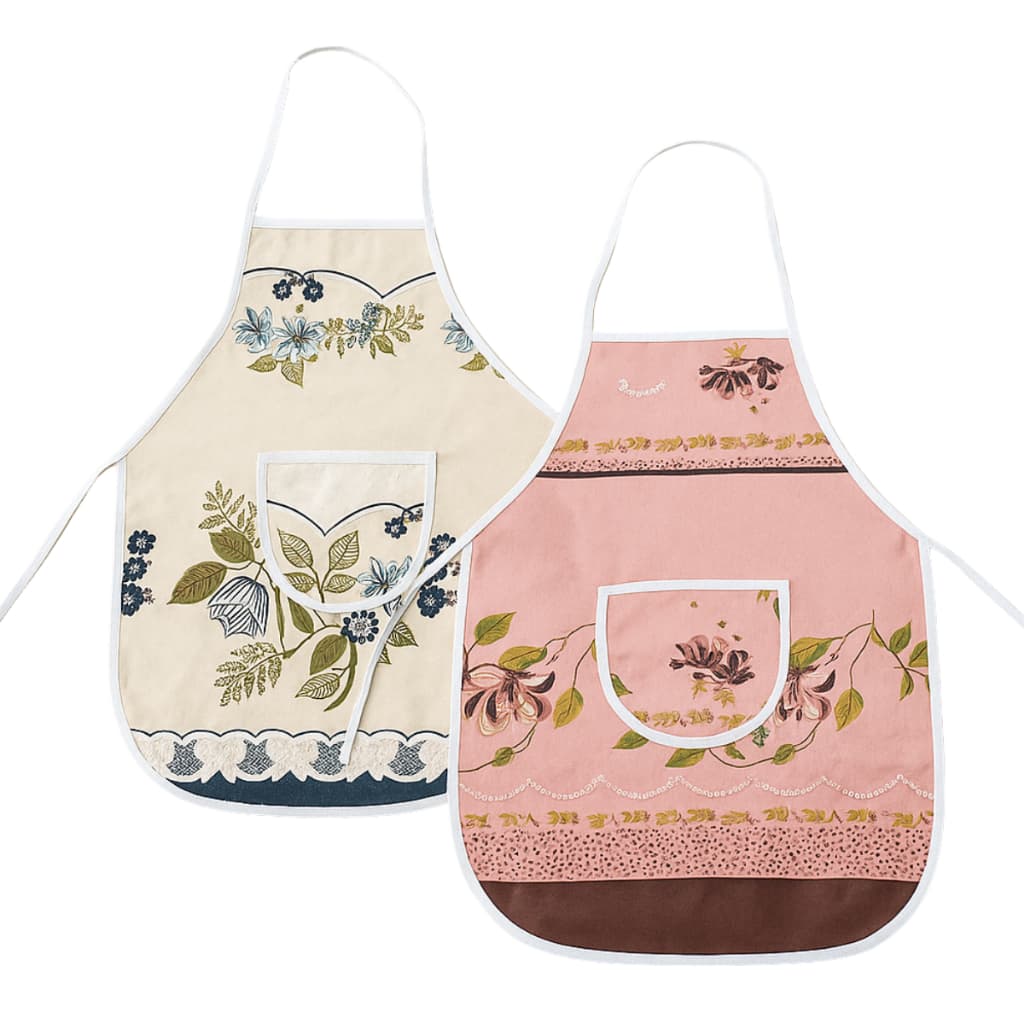 Kit 2 Aventais Impermeáveis- De cozinha - Lavanderia - Forrado de Pano e Plástico - com bolso Frontal- Estampas Variadas