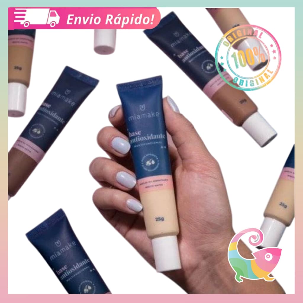 Base Antioxidante Mia Make Acabamento Suave