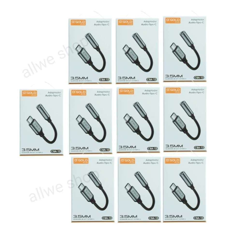 Kit 10 Cabo Adaptador Fone De Ouvido Usb-c Tipo C P2