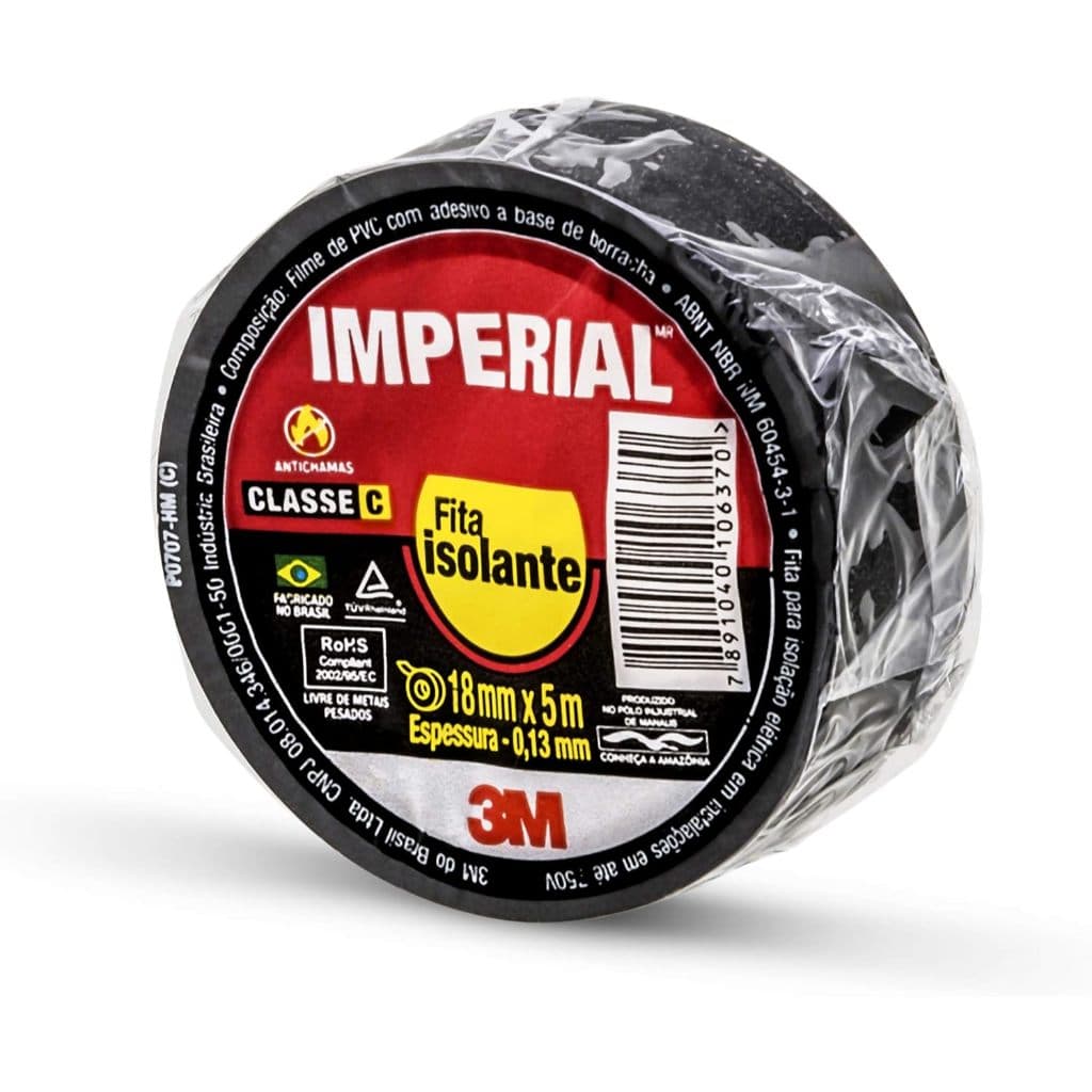 Fita Isolante 3M - 20 metros/ 10 metros5 METROS - Imperial 3M 18mm