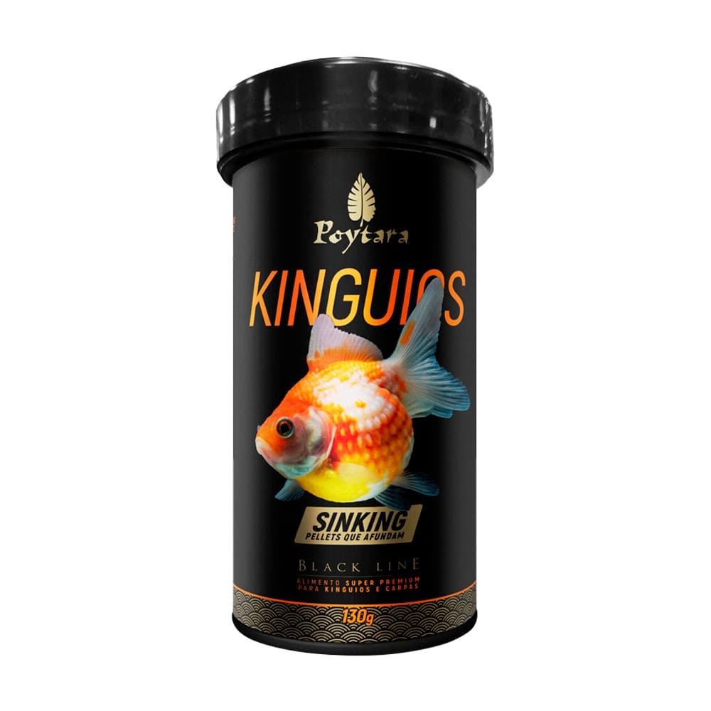 Ração Peixes Poytara Kinguios Sinking Black Line 130g