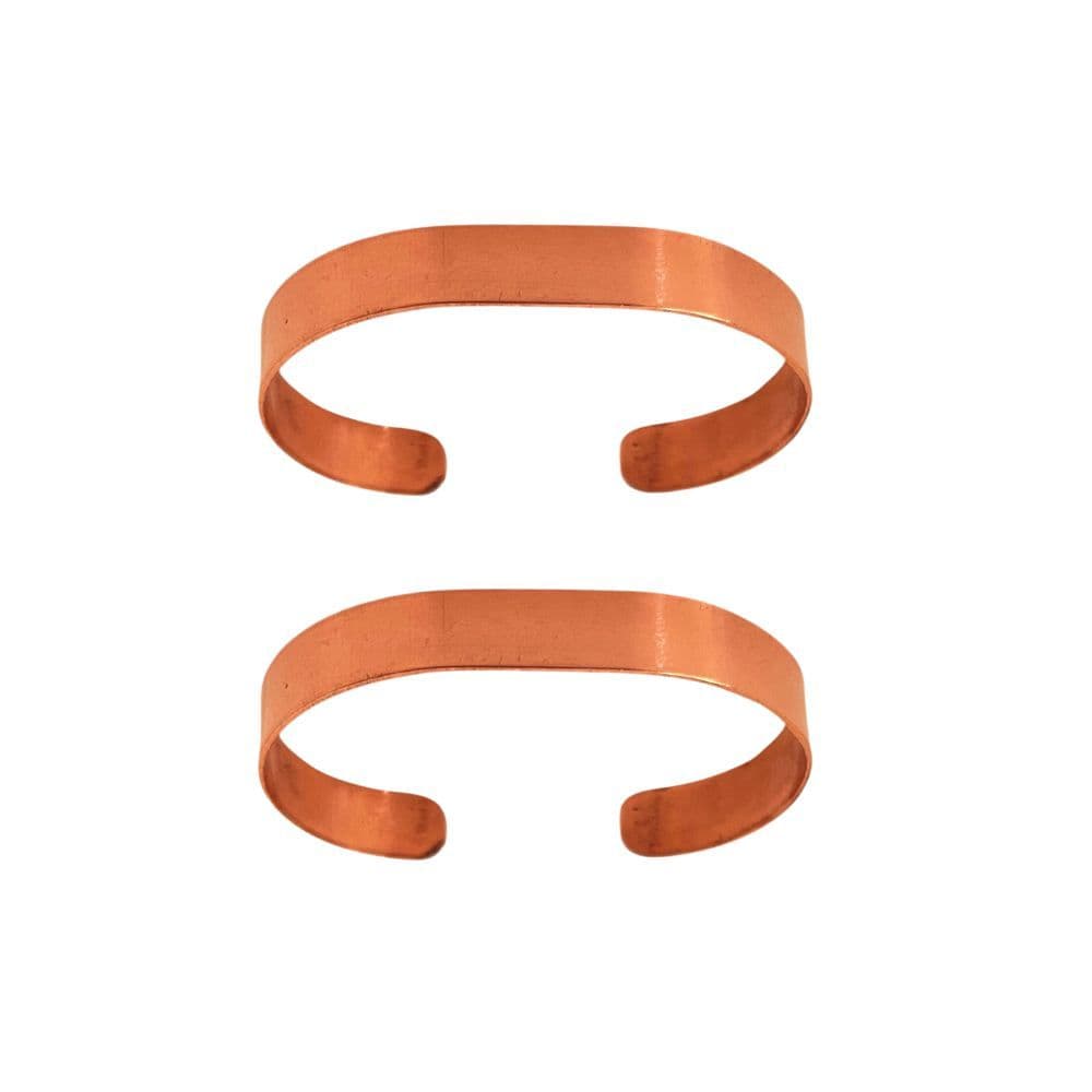 Kit 2 Pulseiras Bracelete Ajustável de Cobre Puro G 18cm