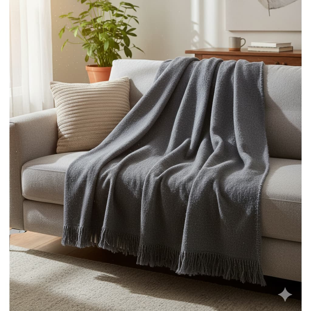 Kit 2 Mantas Decorativas para Sofá, Cama ou Poltrona – Conforto, Maciez e Elegância 220x160cm Higiênica Ideal para o Lar