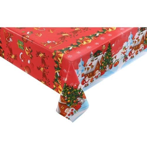 TOALHA DE MESA NATAL, PLASTICO TERMICA E IMPERMEÁVEL,  PARA MESAS , POR METRO  4,6,8, 10 CADEIRAS