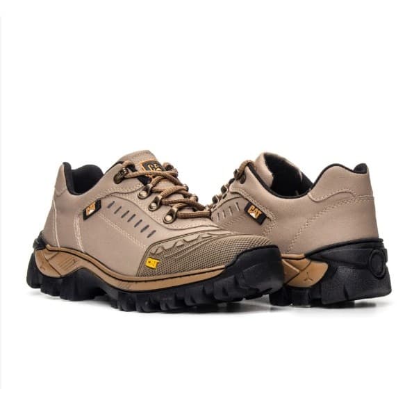 Tenis Adventure Caterpillar Original Em Couro CREME E Com Palmilha em Gel Envio Na Hora!!!