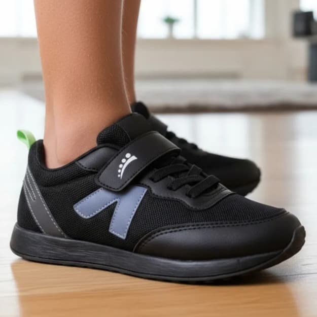 Tênis Infantil Ortopasso Jogging Menina Menino Estilo V Elástico Velcro