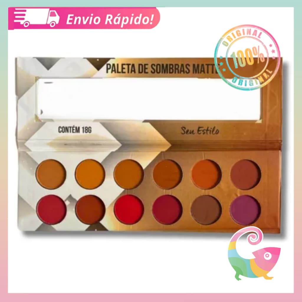Paleta de Sombras Ludurana 12 Cores Seu estilo Matte Alta Pigmentação