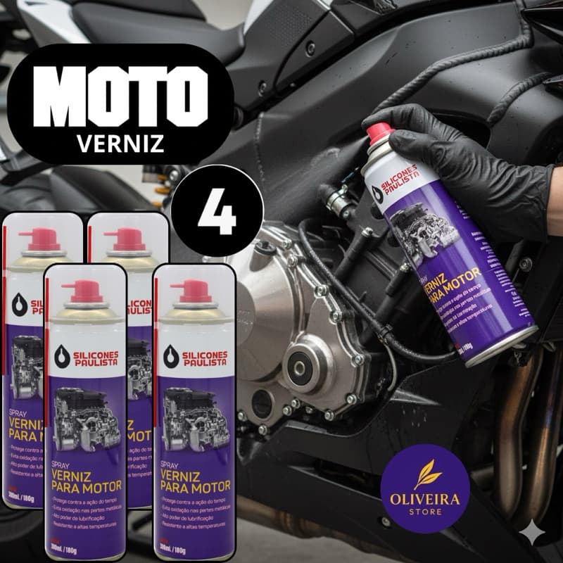 Spray Verniz para Moto 300ml Silicones Paulista