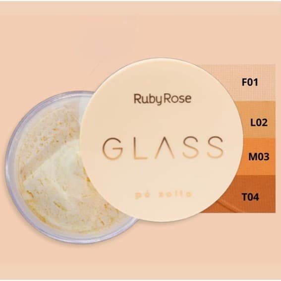 Pó Solto Glass Ruby Rose Com Acabamento Aveludado