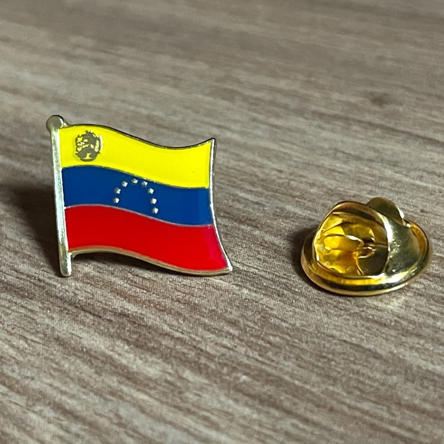 Pin Bandeira Venezuela Broche Oficial Diplomático Comércio Viagem