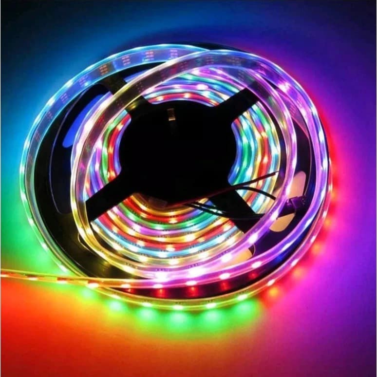 Fita LED RGB Endereçável 2811 60LED/m 12V – 5 Metros – IP20/IP65