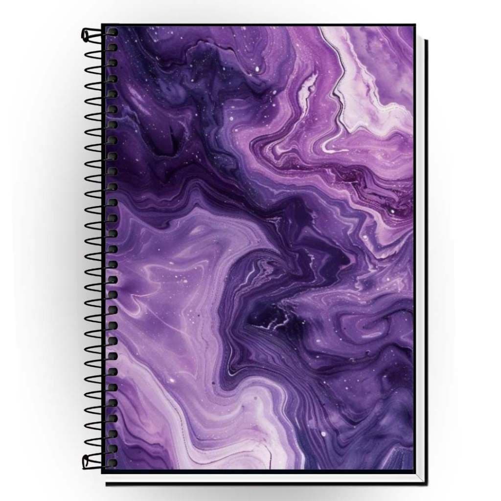Caderno Roxo Luxo | Design Sofisticado e Moderno | Capa Dura Premium | 1 a 20 Matérias | Escolar e Universitário