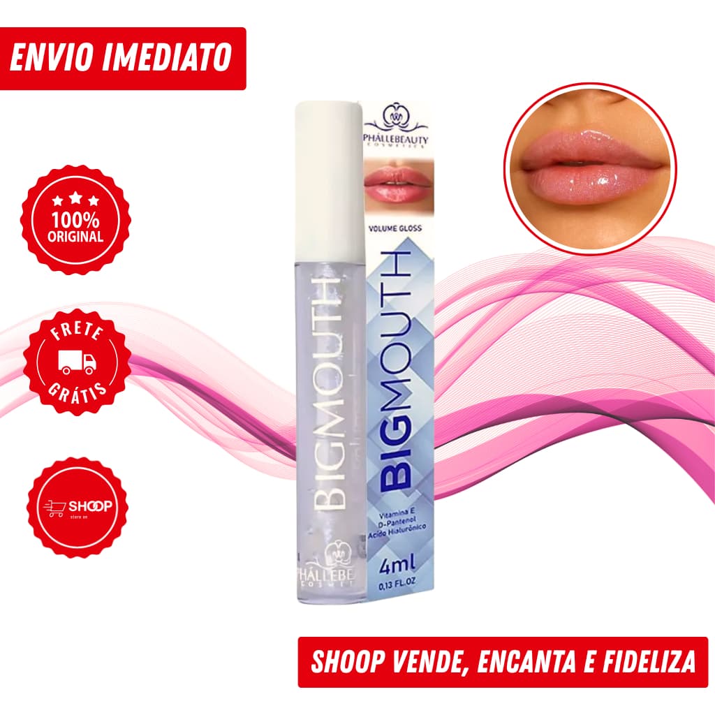 Gloss Labial Phállebeauty Big Mouth Rainbow | Aumenta Volume |Efeito Preenchimento Ácido Hialurônico