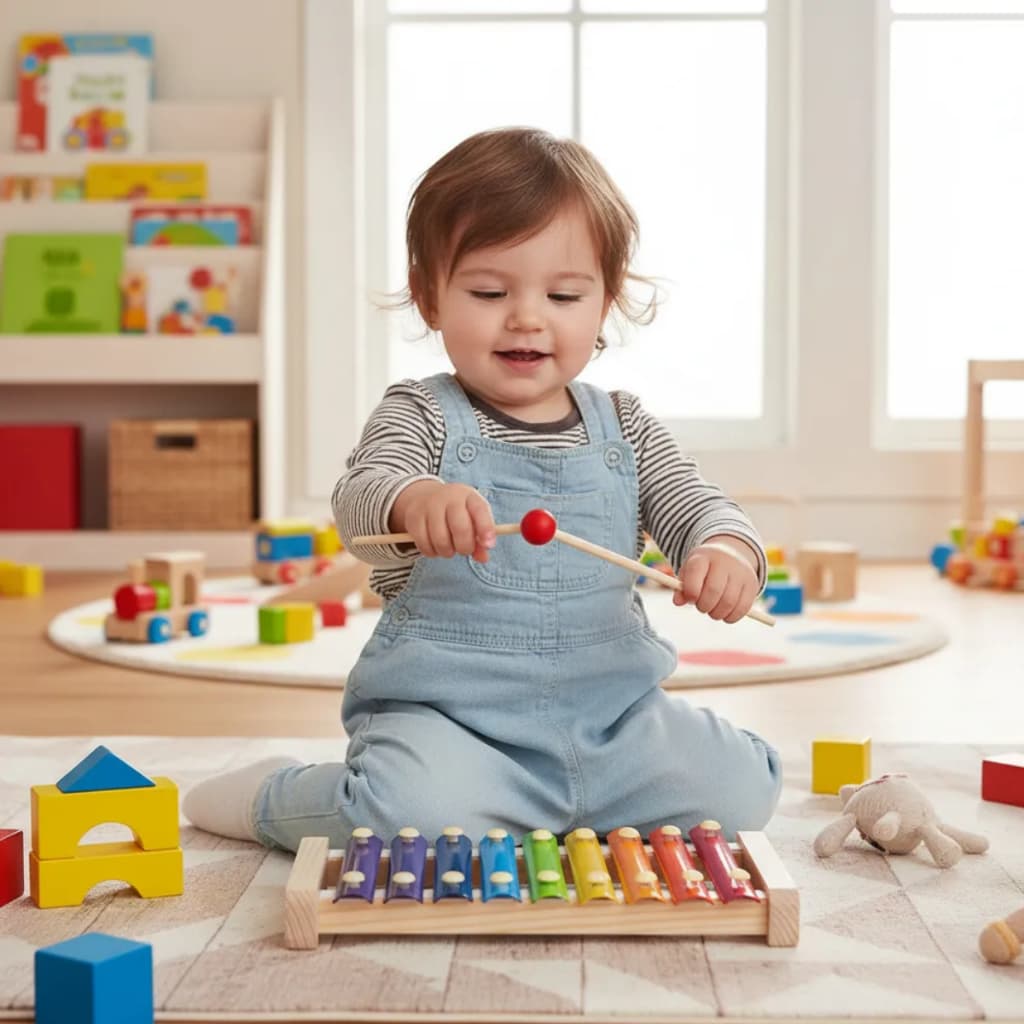 Xilofone Infantil Brinquedo Musical Diferente Com 8 Notas
