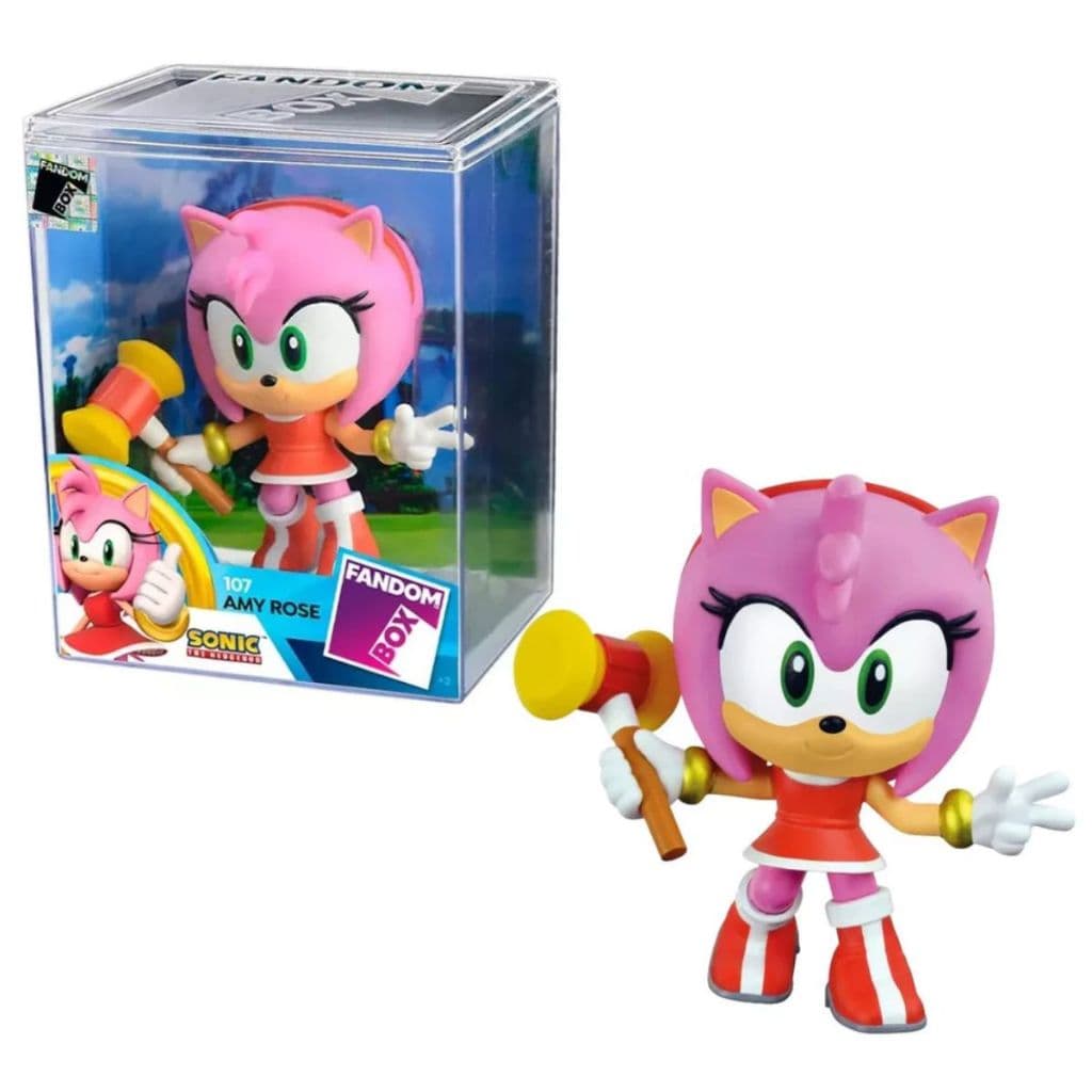 Amy Rose Sonic Boneca Fandom Box Colecionável