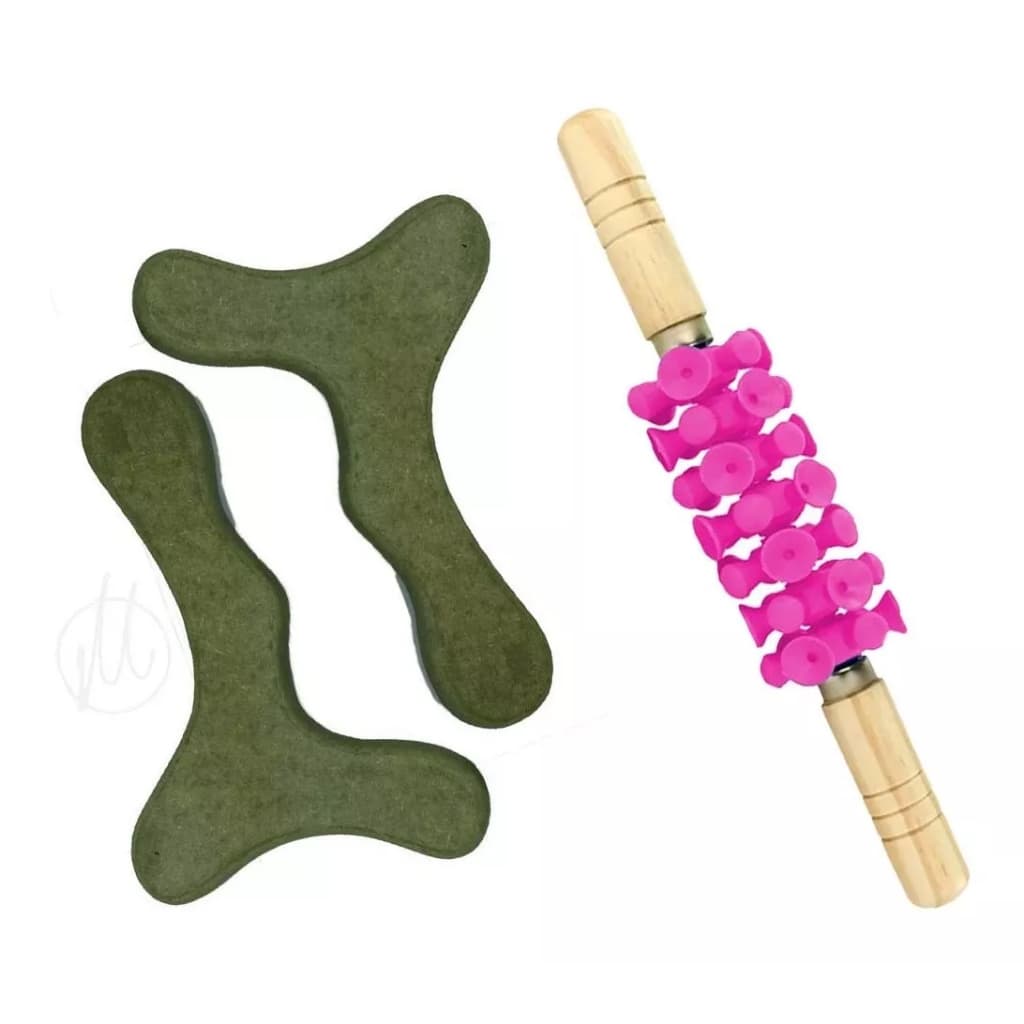 Kit para Massagem com Pantalas + Rolo para Massagem Turbinada/Modeladora