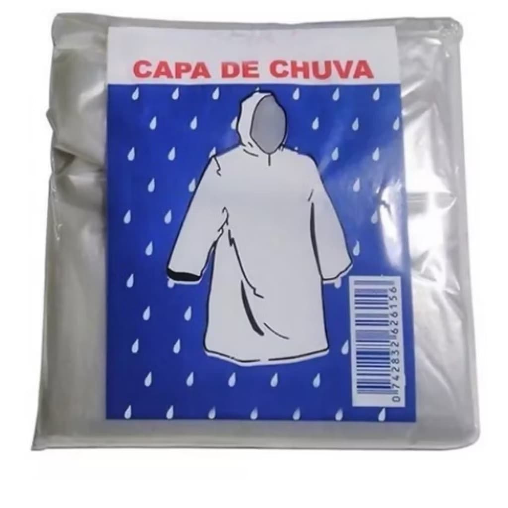 Kit com 50 capas de chuva descartáveis As capas são Incolores / Transparentes Estoque, Envio de > Caracteristicas: - Tr