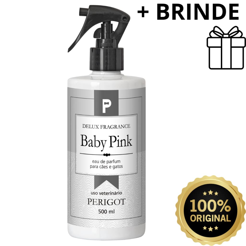 Perfume Colônia Pet Delux – Baby Pink 500ml - Perigot Original - Perfume Para Cães e Gatos