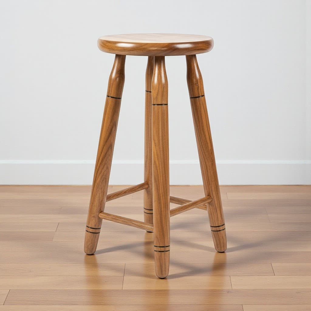 Banquinho Madeira Maciça 60cm Alt Banqueta Tamborete Banco Médio - Envio Imadiato