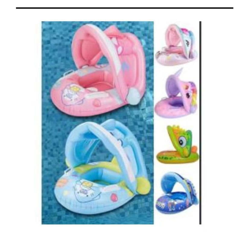 Boia Bote Boca De Peixe Infantil Inflável C/Cobertura Bebe Criança Piscina000