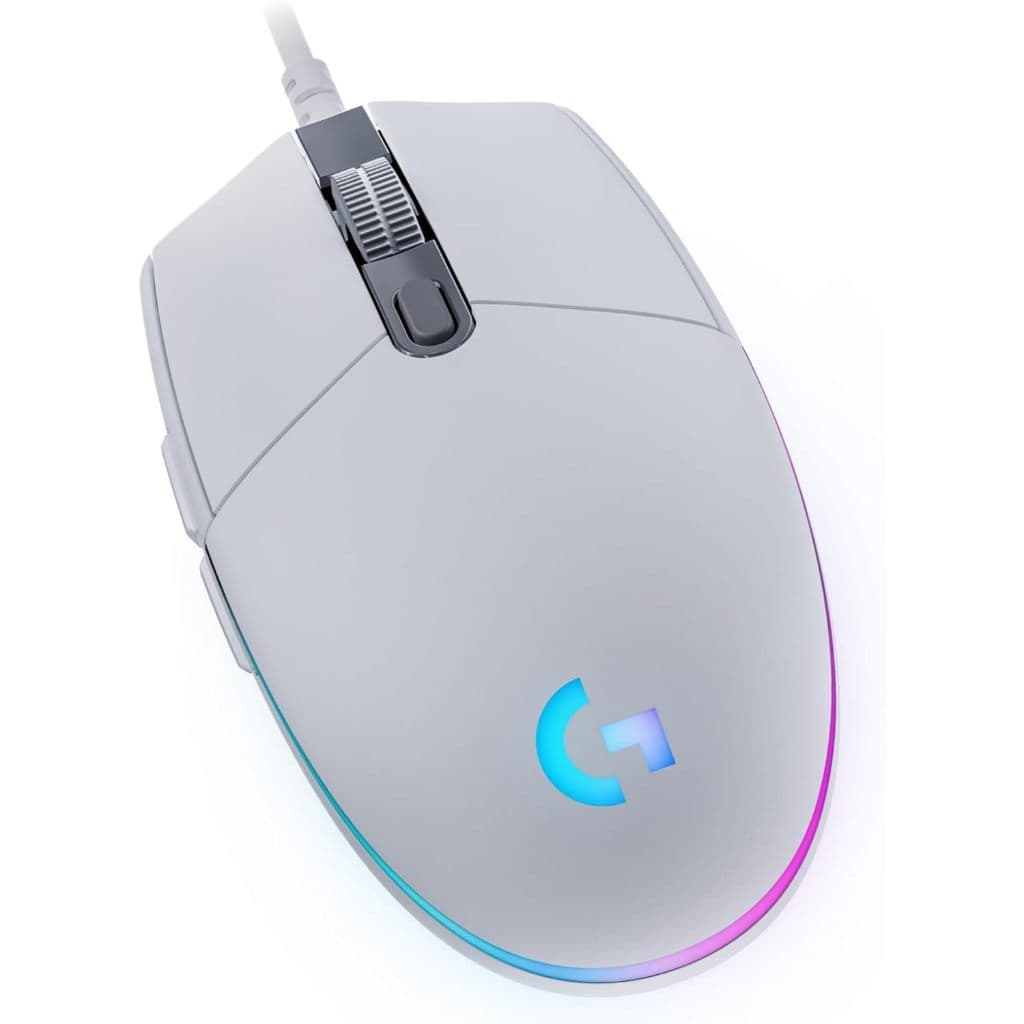 Mouse Gamer Logitech G203 LIGHTSYNC RGB Até 8.000 DPI - Branco
