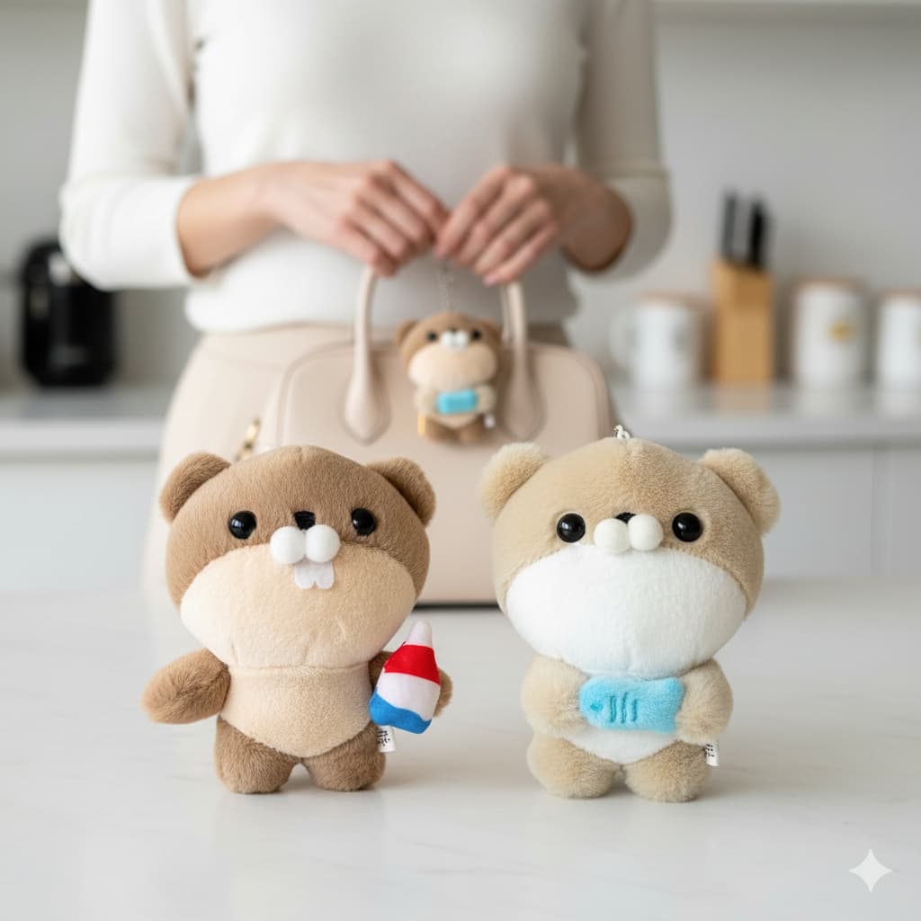 Chaveiro Cachorrinho Pelúcia Charme Bolsa Mochila Fofo Presente