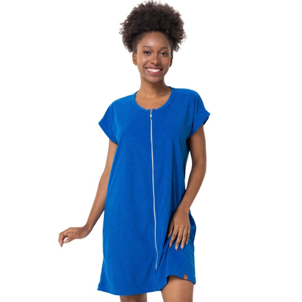 Roupão Atoalhado Adulto Feminino De Banho Elastano Ziper Toque Macio Plus Envio Rápido