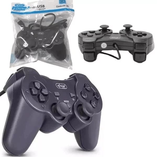 Controle Joypad USB Pc Notebook com Analógico - KP-CN701/S -  KNUP