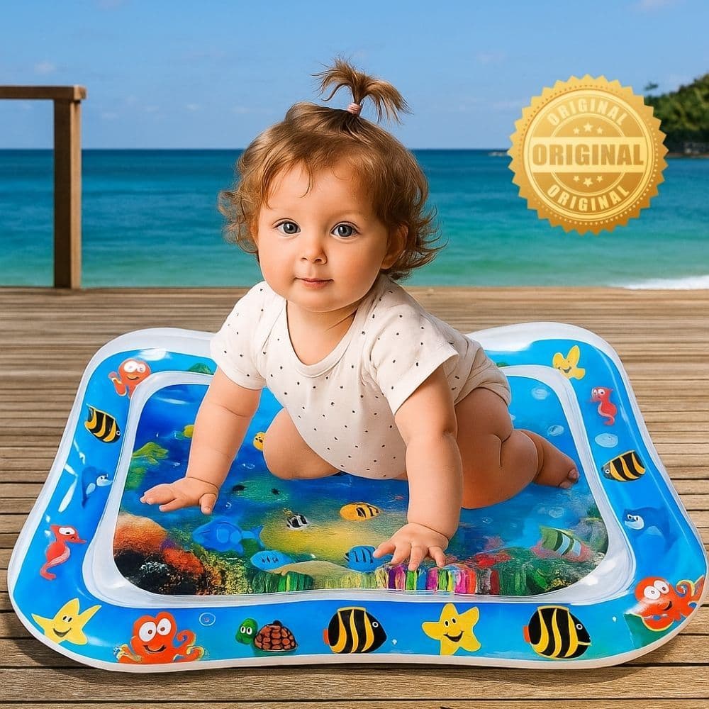 Tapete Infantil Inflável Bebê Criança Água Atividades Sensorial Almofada Menino e Menina brinquedo