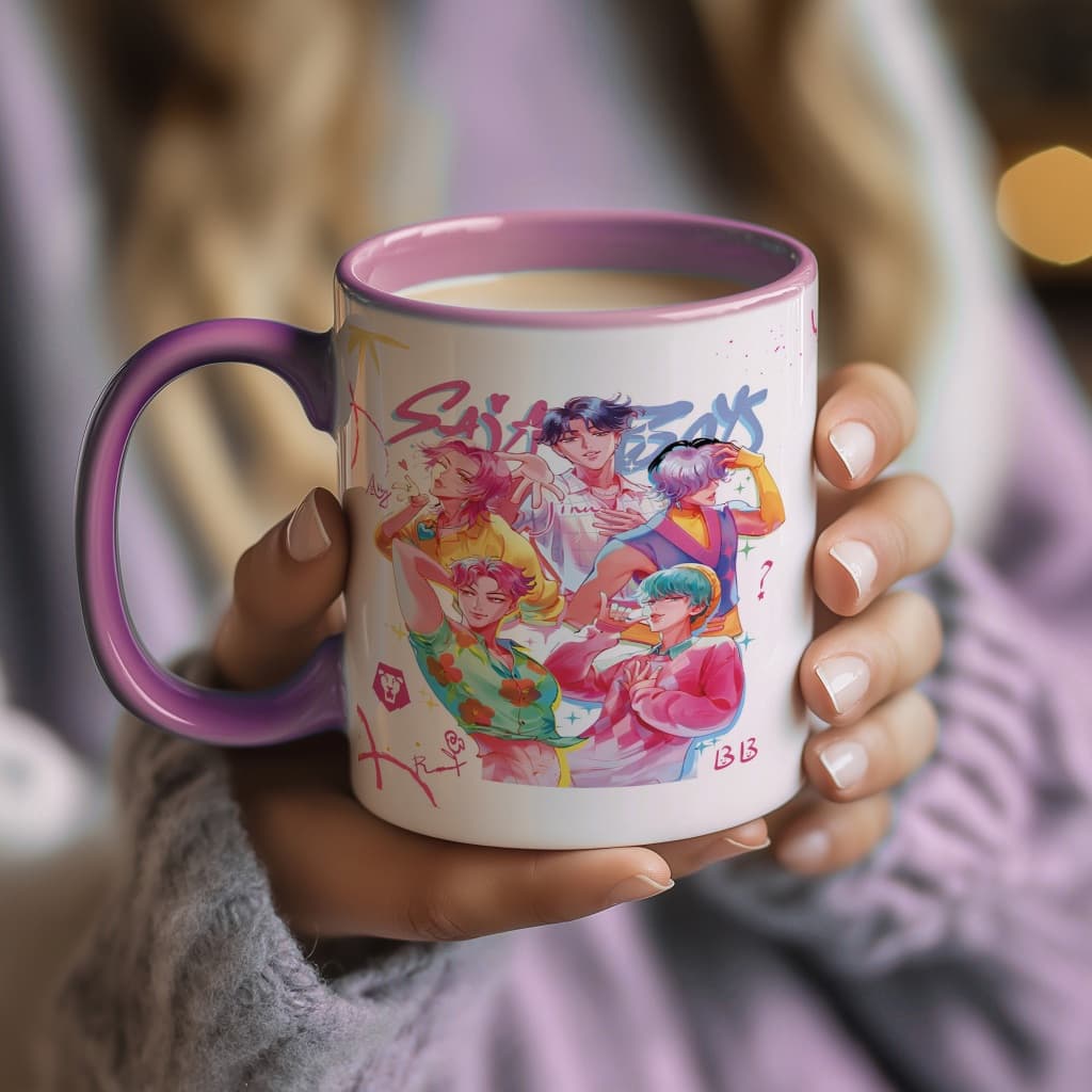 Caneca Saja Boys K-Pop Demon Hunters Huntrix / Caneca Huntrix K-Pop Demon Hunters Saja Boys