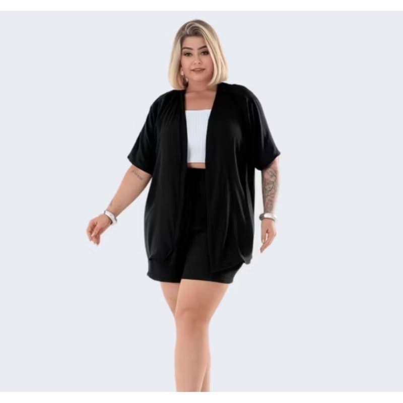 2 peças kimono + Short M G GG verão tamanho único